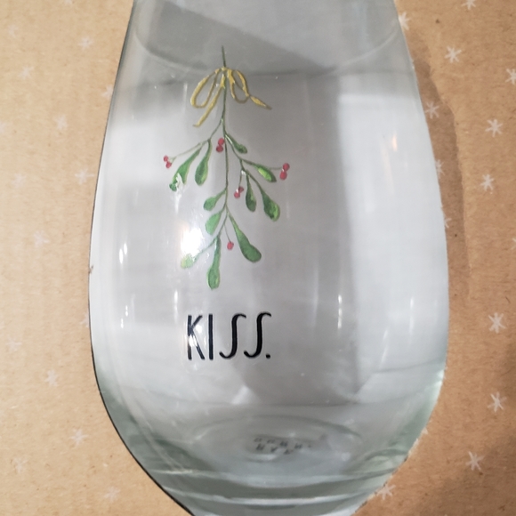 Rae Dunn stemless wine Christmas glasses - Picture 4 of 8